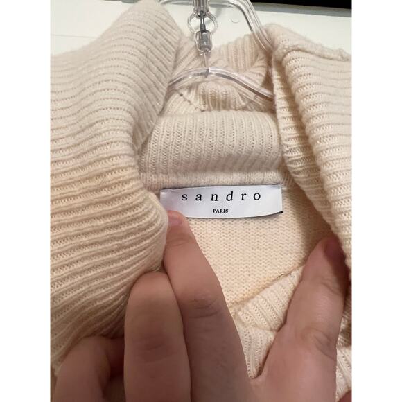 Sandro Paris Turtleneck sweater cape One Size - Picture 3 of 5